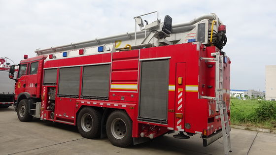 32M Hydraulic Telescopic Water Tower Fire Truck 440hp With 5t Water 2t Foam Capacity