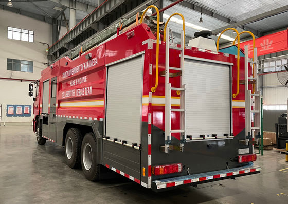 10 Ton Foam Rescue Engine Fire Truck 6x4 For Emergency Fire Fighting