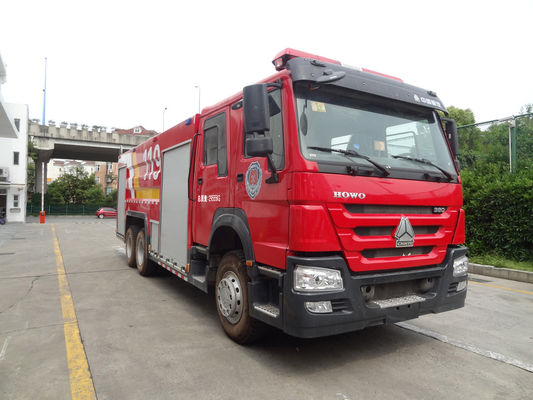 Howo Foam Fire Fighting Truck ,  6X4 15 Ton Heavy Rescue Engine