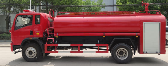 HOWO 8000L Water Tank Fire Truck 118kw 6 Wheeled Multipurpose